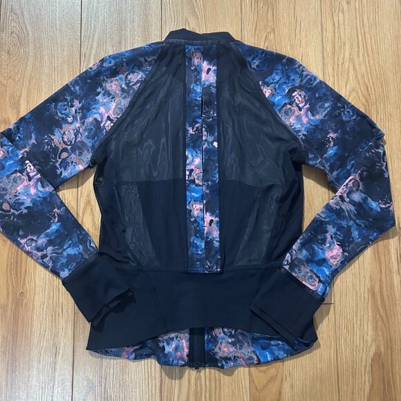 Lululemon If You're Lucky Jacket Sz 6 Moody Mirage Bark Berry Deep Naval Blue - Picture 3 of 5